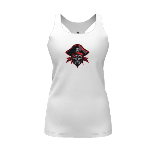 [FT0TRBWH-FYS-LOGO1] Decker Racerback Tank Top (Female Youth S, White, Logo 1)