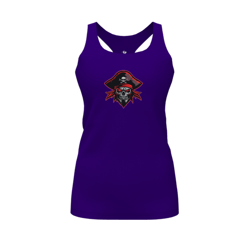 [FT0TRBPP-FYS-LOGO1] Decker Racerback Tank Top (Female Youth S, Purple, Logo 1)