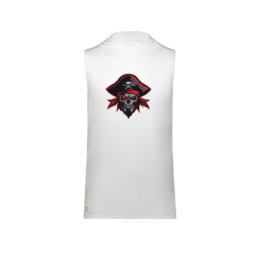 [222590.005.XS-LOGO1] Men's CoolDry Sleeveless Hoodie (Adult XS, White, Logo 1)