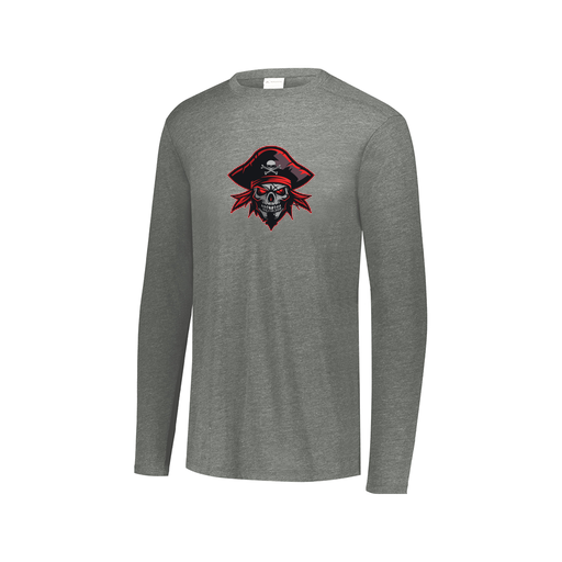 [FTLCUBGY-AXS-LOGO1] Decker Men's Tri-Blend T-Shirt - Long Sleeve (Adult XS, Gray, Logo 1)