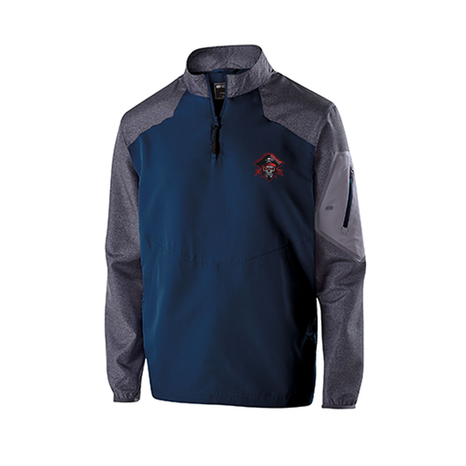 [229155.H03.XS-LOGO1] Men's Raider LS Pullover (Adult XS, Navy, Logo 1)